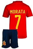 StoneMale 2021 Spanien Heim Álvaro Morata #7 Kinder Trikot Europäische Nationalmannschaften (140, 6-7 Jahre)