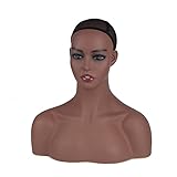 JJXX-BZ Perücke Schaufensterpuppe Kopf Schaufensterpuppe Kopf Perücke Kopf Modell Hautfarbe Dummy Kopf Modell Foto Zubehör Doppel Schulteranzeige Kopf Modell Schaufensterpuppe Kop