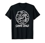 Santa Cruz California Surfing Surfer vintage retro T-S