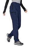 Hiauspor Damen-Wanderhose-Skihose-Wasserdicht-Outdoorhose-Trekkinghose-Warm-Winter (Standard, XXL, Navy)