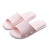 Anlemi Badezimmer Strand Home Slippers,rutschfeste Hausschuhe mit weicher Sohle für den Innenbereich,weiche und leichte Badeschuhe-rosa_40-41,Pool Slide Dusch-& B