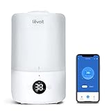 LEVOIT 3L Top Fill Luftbefeuchter, Smart Cool Mist Humidifier mit APP & Alexa Steuerung, 26dB Leise, 25H BPA-Frei Raumluftbefeuchter und Aroma Diffuser für Baby Pflanzen S