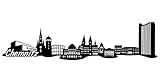 Samunshi® Chemnitz Skyline Aufkleber Sticker Autoaufkleber City Gedruckt in 7 Größen (15x3,7cm schwarz)