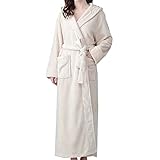 BAIXIAOCHI Flanell Bademantel Nachthemd Herren Herbst Und Winter Kapuzenjacke Verdickt Und VerläNgert Home Service Paar Pyj
