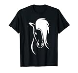 Pferde Kontur Shirt Pferd Liebe, reiten Mädchen Pferde T-S