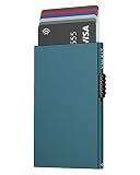 VULKIT Kartenetui für Herren Kreditkartenetui RFID Blocking Pop Up Kartenetui Damen Minimalistische Geldbörse Schlanke RFID Geldbö