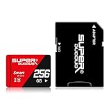 256GB Micro SD-Karte TF Speicherkarte (Klasse 10 High Speed) Full HD Video Micro Speicherkarte mit Adapter für Kamera, Telefon, Computer, Nintendo Switch, Dash Came, Fahrtenschreib