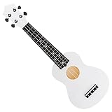 CIJK 21 Zoll Sopran Ukulele 15 Bund ABS Material 4 Saiten Hawaii Gitarre Mit Plektrum Für Kinder Und Anfäng