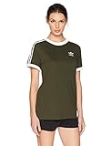 adidas Originals Damen 3-Streifen T-Shirt - Grün - XX-S