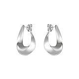 OUMIFA Ohrringe Neue Nischen Internet Celebrity High-End Reine Silber Ohrringe Weibliche Temperament übertrieben große Ohrringe einzigartiges Design Ohrstecker für Damen (Color : A, Size : Large)