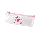 Fulinmen Kirschblüten Transparente Bleistiftkoffer-Büro-Make-up-Tasche Augenbraue-Bleistift-Gehäuselänge 21cm + Breite 10cm (Color : B)