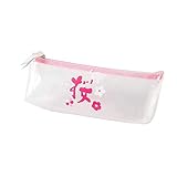 Fulinmen Kirschblüten Transparente Bleistiftkoffer-Büro-Make-up-Tasche Augenbraue-Bleistift-Gehäuselänge 21cm + Breite 10cm (Color : B)