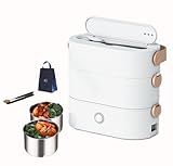 TYPING Doppellagige Elektrische Brotdose Intelligente Isolierung Und Leckagevermeidung 300W Homeoffice Leckeres Und Gesundes Essen 2L