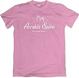 Teamzad Arrakis Spice Retro Spoof Logo Sand Worm Mens Pink T Shirt M