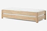 Dico 2er Set Massivholz Stapelbett 90x200 cm | Hochwertiges Bett aus geölter Buche | Praktisches & platzsparendes Bettg