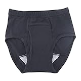 Inkontinenz-Unterwäsche Für Herren Pflege Höschen Stoffwindel Für Erwachsene mit Absorbierendem Bereich Waschbar Baumwolle Komfort Sanft (Color : Grey, Size : XX-Large)