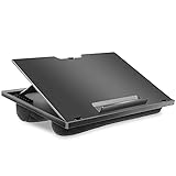HUANUO Laptopkissen Höhenverstellbar, für max. 15,6' Notebook, Ipad, Tragbarer Laptoptisch für Reisen, Arbeiten, Z