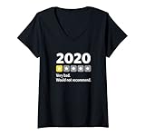 Damen 2020 Sehr schlecht würde es nicht empfehlen... Lustige Ein-Sterne-Bewertung T-Shirt mit V