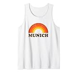 Retro Vintage München Regenbogen Deutschland Souvenir 60er Jahre Distressed Tank Top