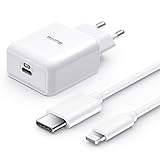 Quntis 20W iPhone Schnellladegerät mit 2m USB C auf Lightning Kabel, MFi Zertifiziert iPhone Fast Charger, USB C Netzteil Kompatibel mit iPhone 13 12 Mini Pro Max SE 2020 11 X XR XS Max 8