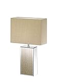 Fischer & Honsel Tischleuchte Bert 1x E14 max. 40,0 Watt, goldfarben, Stoffschirm, 50097, 30 x 13 x 50 cm (LxBxH)