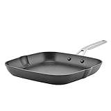 KitchenAid Harteloxierte Induktions-Grillpfanne mit Antihaftbeschichtung, quadratisch, mit Ausgießer, 29 cm, Mattschw
