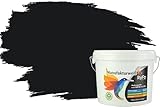 RyFo Colors Bunte Wandfarbe Manufakturweiß Schwarz 6l - weitere Grau Farbtöne und Größen erhältlich, Deckkraft Klasse 1, Nassabrieb Klasse 1