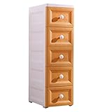 ZHAOSHUNLI Lagerschrank 25cm Lap Storage Cabinet Schubladenart Badezimmerspeicher Schmale Küchenregal (Color : Orange, Size : 3 Layers)