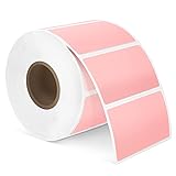 Polono Thermo-Etiketten, perforiert, für Adressen, UPC-Barcodes, selbstklebend, Mehrzweck-Etiketten, kompatibel mit Zebra- und Rollo-Etiketten, 5,7 x 3,2 cm, Rosa, 1000 Stück