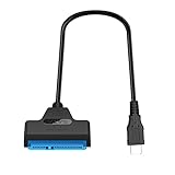 enjoymentlin USB Typ-C auf SATA 7 + 15 Pin 2,5 Zoll externe SSD HDD Festplatte Adapterkab