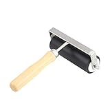 Gummidruckwalze schwere Hartgummiwalze mit Holzgriff Druckbürste Tinte Kunst Handwerk Ölmalerei Werkzeug