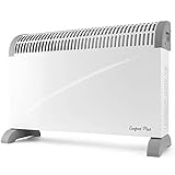 Suinga Konvektor – Maximale Leistung 2000 W – 3 Leistungsstufen: 750 / 1250 / 2000 W – Regulierbares Thermostat – Sicherung