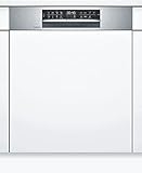 Bosch SMI6ZDS49E Serie 6 Smarter Geschirrspüler integriert, 60 cm breit, Besteckorb, Dritter Korb, Made in Germany, Silence Programm besonders leise, ExtraClean Zone Wasserdüsen im Oberkorb