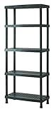 Kreher XL Kunststoff Steckregal Michelangelo. Mit 5 Böden. Traglast von ca. 40 kg pro Boden. Maße BxTxH in cm ca.: 80 x 40 x 188 cm. Stabil, leichte Reinigung