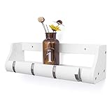 Kleiderständer Mantel Rack Wandmontierte Mantel Haken Rack mit 5 Dual Metallhaken for Flur, Badezimmer, Wohnzimmer, Schlafzimmer Bambus Hängende Regal Mantel Stärke Stark und robust / Vintage Farb