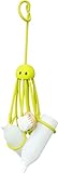 Formverket Octopus Shampoohalter, Duschgelhalter ohne Bohren, Oktopus zum Hängen mit 9 verstellbaren Schlaufen aus Latex, grü