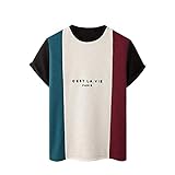 BIBOKAOKE Herren T-Shirt Rundhals Kurzarm Fashion Farbespleiß Kurzarmshirt Sommer Freizeit Loose Strandhemd Dünne Atmungsaktivität Muscle Shirts Basic Regular Fit Crew Neck Männer T-S