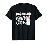 Barn Hair Don't Care Pferde-Design mit Bandana und schöner Frisur T-S