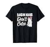 Barn Hair Don't Care Pferde-Design mit Bandana und schöner Frisur T-S