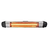 Halogen-Infrarot-Heizstrahler - Elektrischer Heizstrahler für die Wandmontage,Wasserdichter Badheizer,Winkelverstellbare Terrassenheizung,Heat-Carbon-Heizstrahler für Terrasse und Auß