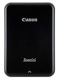 Canon Zoemini Mini Fotodrucker (Mini Fotodrucker, Bluetooth, 5 x 7,5cm Fotos, Akku, ZINK Druck tintenfrei, Sofortdruck, iOS, Android, Printapp, 160 g, 314 x 400 dpi), schw