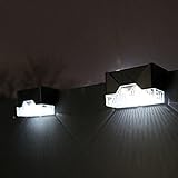 4 STÜCKE Solar-LED-Leuchten im Freien wasserdichte Stufentreppenleuchten Led Solar Power Garden Light Lampe Dekoration für Patio Garden Yard Z
