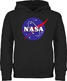 Trend Kinderkleidung und Co - NASA Meatball Logo - 152 (12/13 Jahre) - Schwarz - NASA Pullover 164 schwarz - JH001K JH001J Just Hoods Kids Hoodie - Hoodie Kinder Pullover für Mädchen und Jung