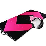 GYMEIJYG Turnmatte, Gymnastikmatte PU-verschleißfeste Anti-Rutsch-Matte wasserdichte Trainingsmatte Vierfache Tanzmatte Gymnastikmatten (Color : Multi-Colored, Size : 100x200x5cm)