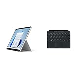 Microsoft Surface Pro 8, 13 Zoll 2-in-1 Tablet (Intel Core i5, 8GB RAM, 128GB SSD, Win 11 Home) Platin GrauMicrosoft Surface Pro Signature Keyboard im Bundle mit schwarzem Slim Pen 2 Schw