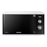 Samsung MG23K3614AW/EG Mikrowelle mit Grill / 23 Liter Garraum / 800 W/Großes Grillelement für gleichmäßige Bräunung/Kratzfester Keramik-Emaille-Innenraum, Weiß