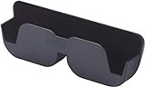 hr-imotion gepolsterte selbstklebende Brillenablage – Brillenetui - Polsterung: Weicher Filzstoff – Brillenhalterung schwarz – für Brille und Sonnenb
