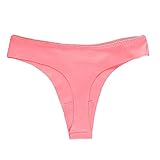 JK Home Damen Tanga Unterwäsche Low Waist Atmungsaktive Baumwolle Slips Bikini Panties Gr. One size, 1 Stück-W