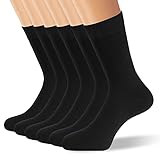 Smart Sir 12 paar Socken Herren Damen Unisex Socken Business Komfortbund Lange Baumwoll Socken （Schwarz*12+43-46）