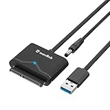 WAVLINK USB C auf SATA 18TB Adapter USB C auf SATA III Konverter für 2,5' SSD/HDD und 3,5' HDD unterstützt UASP, TRIM und S.M.A.R.T